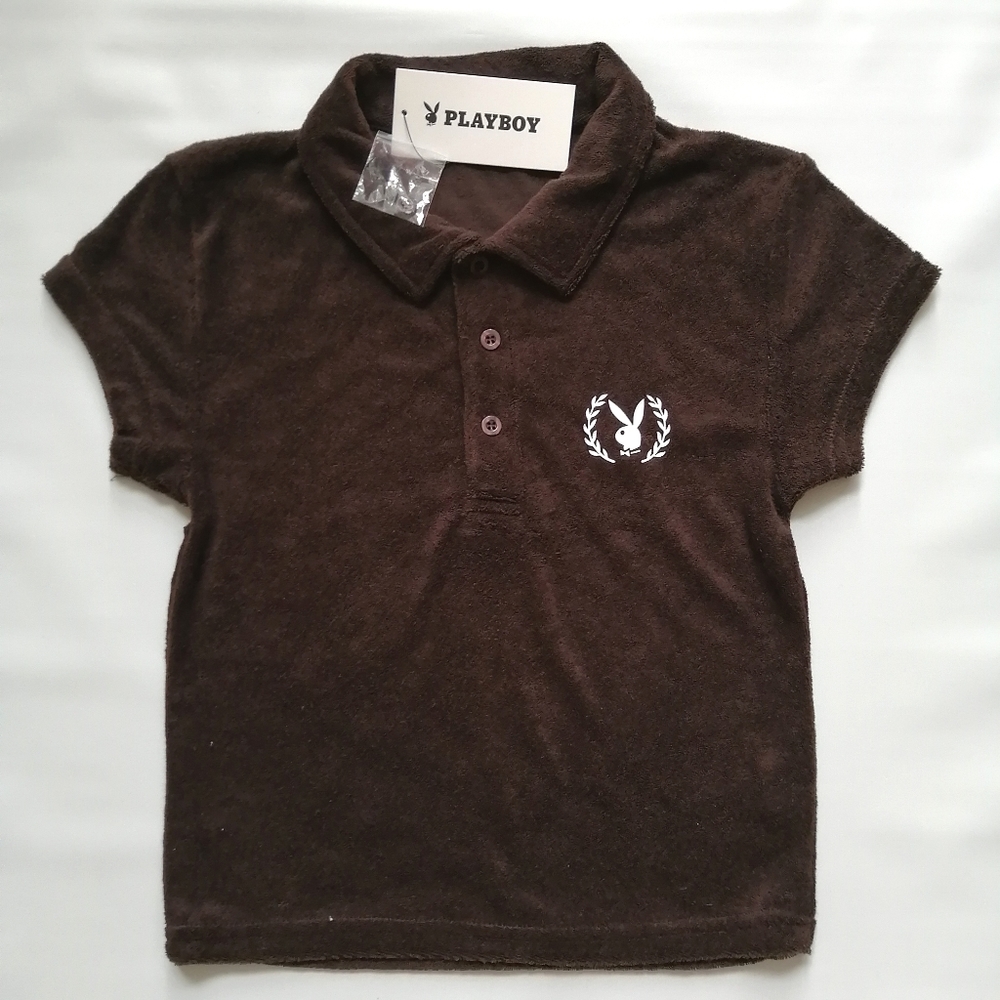Playboy Cropped Polo Large NWT